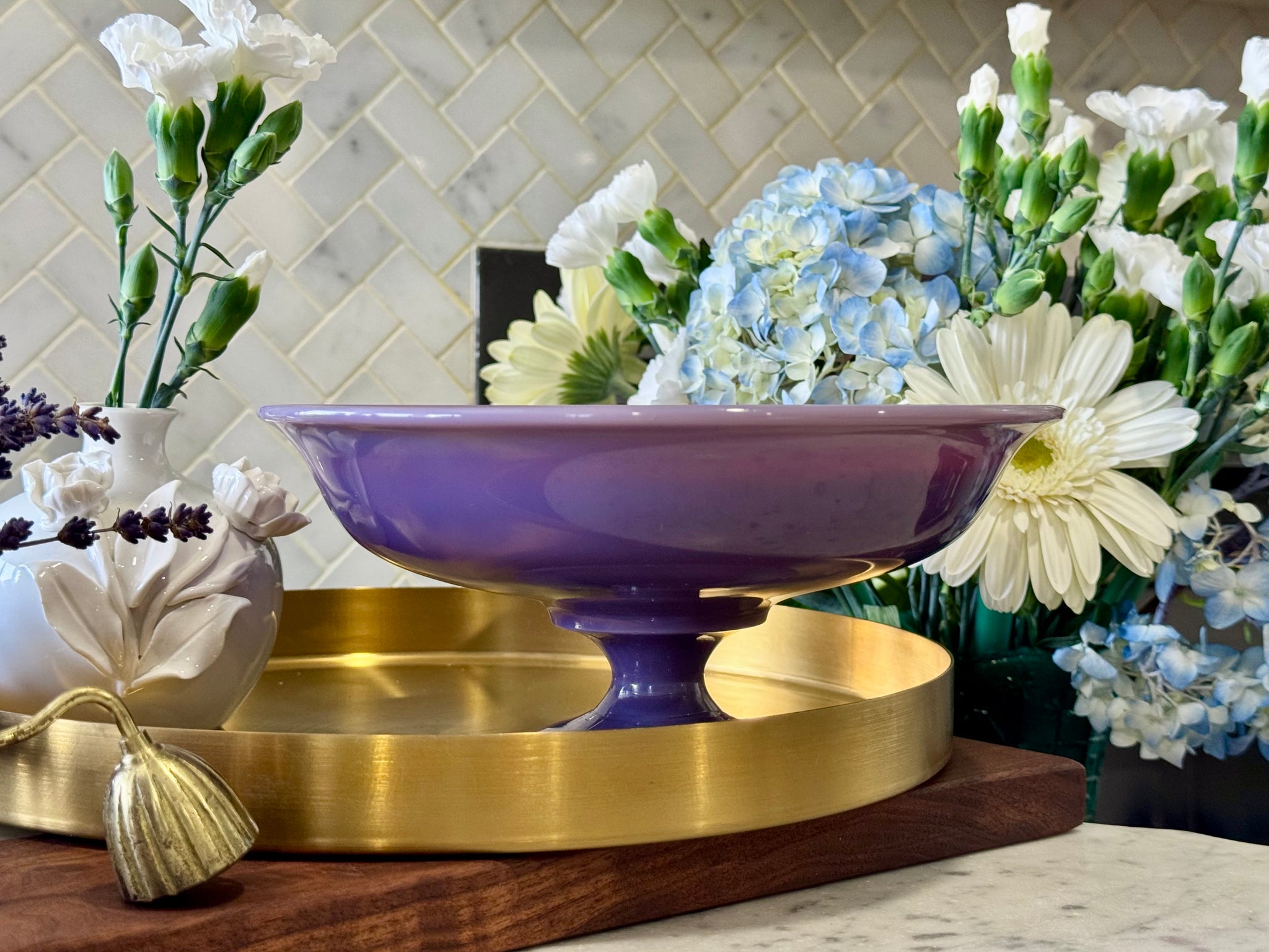 Vintage Purple Short Pedestal