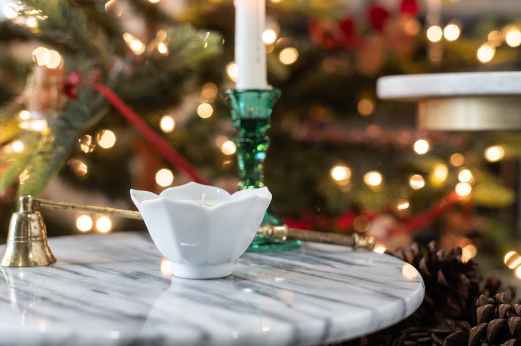 Vintage White Lotus Bowl | Small