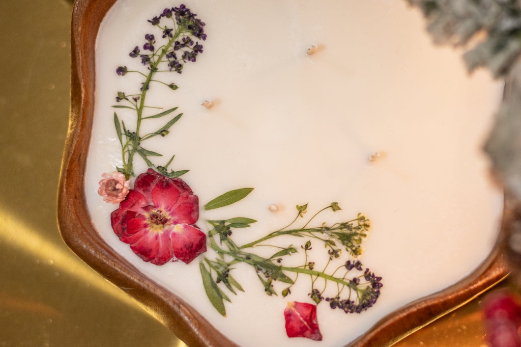 Wooden Flower Bowl