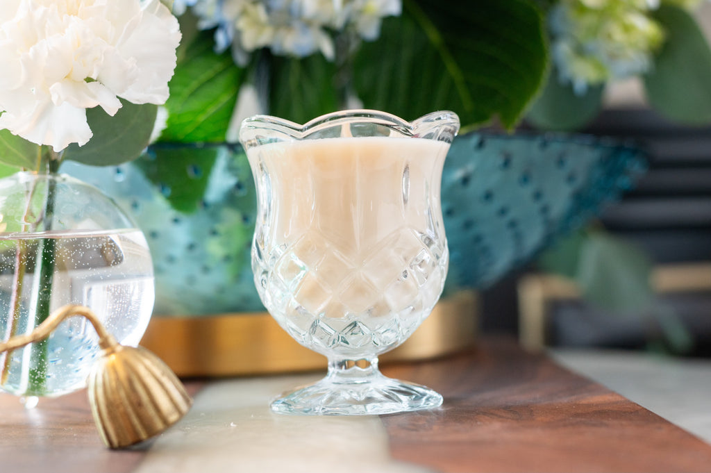 Crystal Flower Pedestal Votive