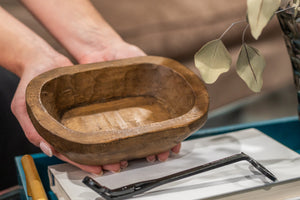 Mini Wooden Dough Bowl For Customization