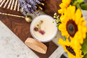 Summer Edition White Ceramic Tumbler with Cork Lid