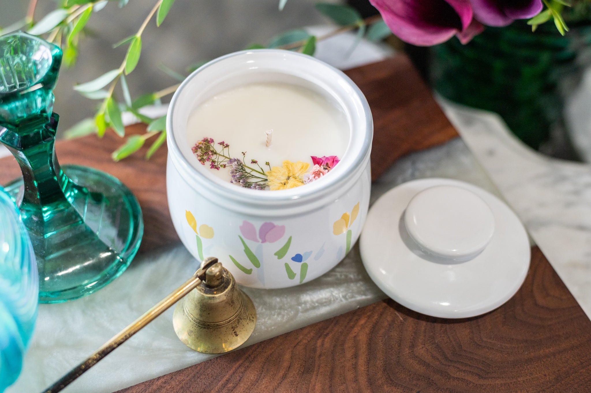 Vintage Floral Small Ceramic Canister