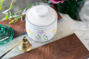 Vintage Floral Small Ceramic Canister