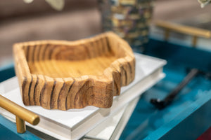 Wooden OHIO State Shaped Bowl