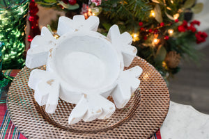 Wooden Snowflake Bowl