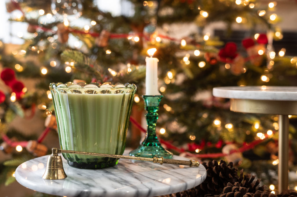 Large Vintage Green Vase