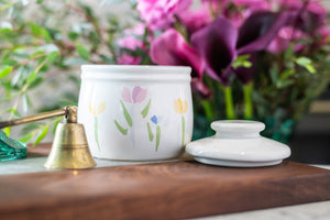 Vintage Floral Small Ceramic Canister