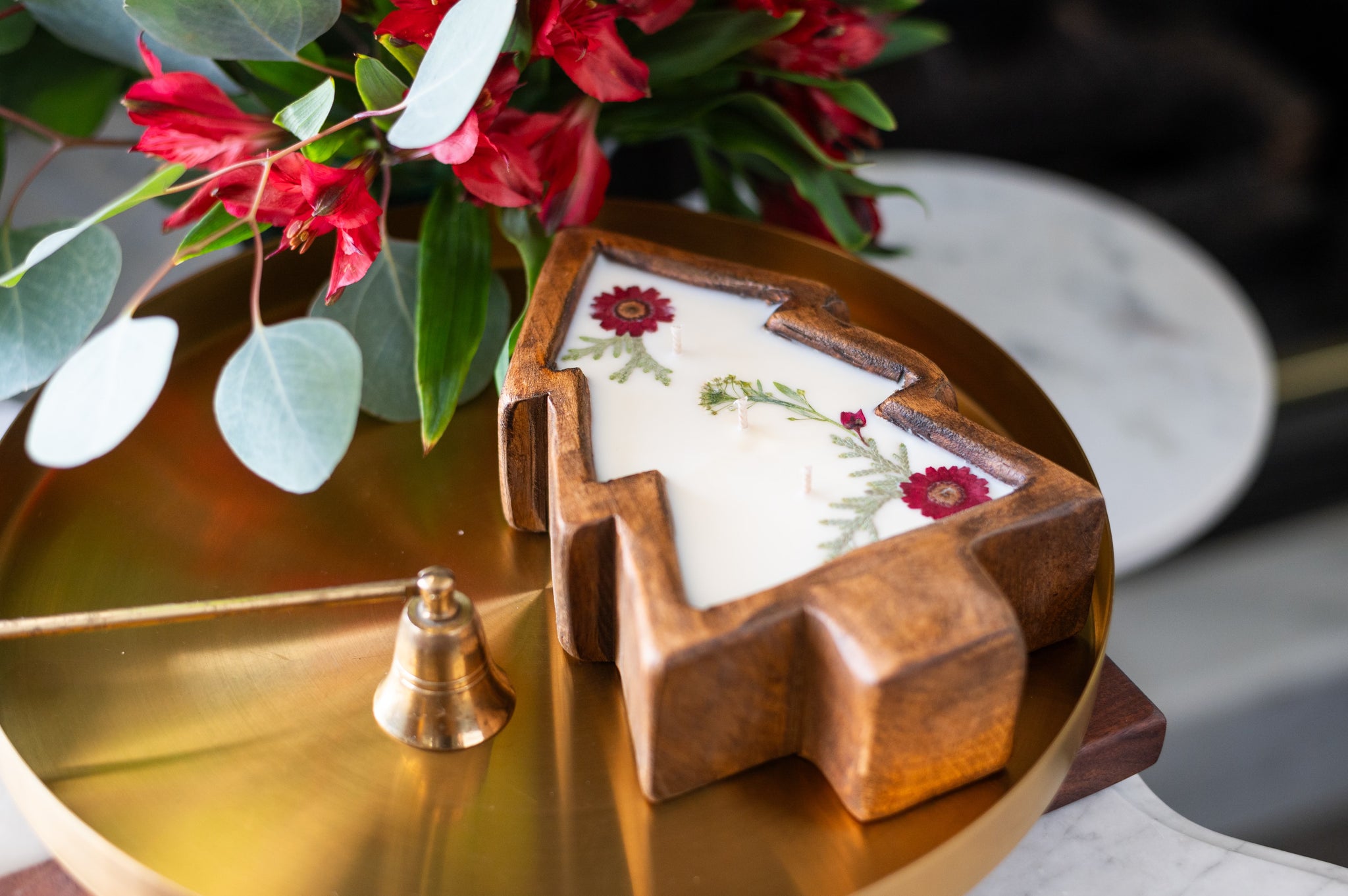 Mini Wooden Tree Candle