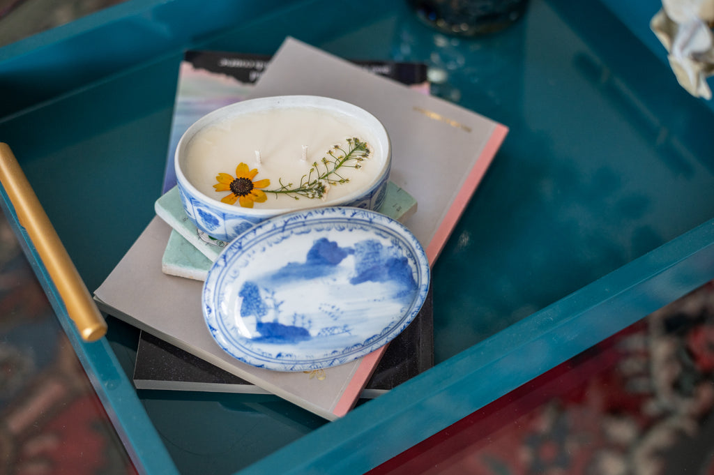 Vintage Blue/White Chinese Trinket Dish