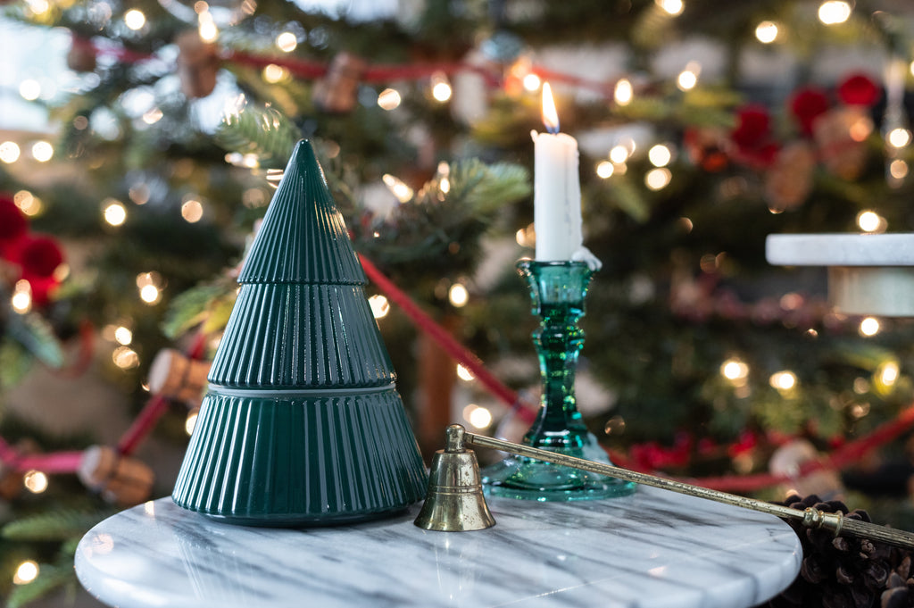 Green Lidded Tree Candle