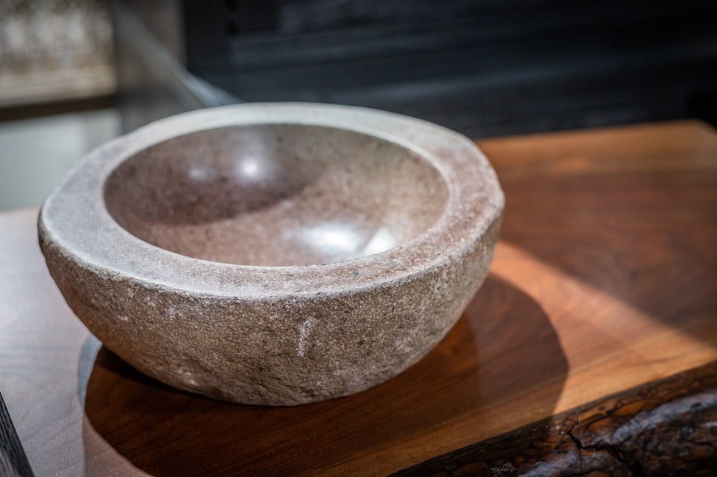 Glazed Solid Stone Bowl for Customization