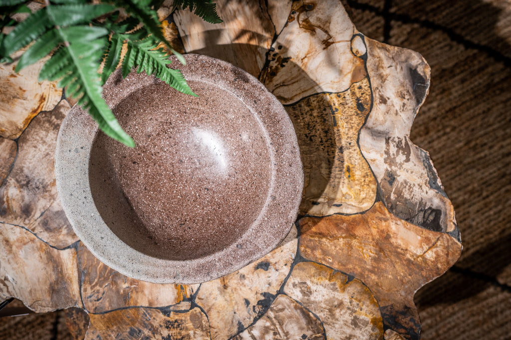 Glazed Solid Stone Bowl for Customization