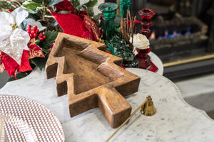 Small Version Holiday Tree Wooden Tree Bowl For Customization